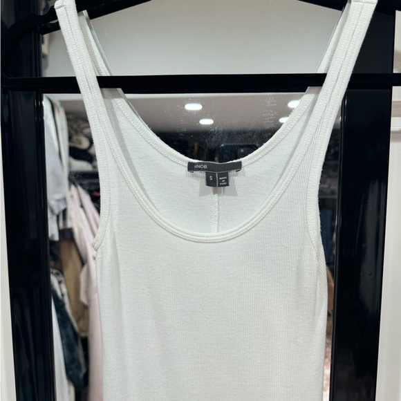 Vince ribbed white tank extra long size small - Picture 2 of 14